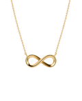 Polished gold-tone infinity pendant necklace