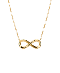 Polished gold-tone infinity pendant necklace