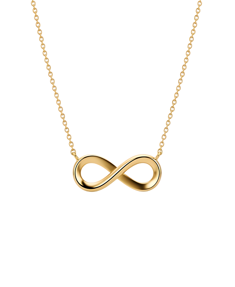 Polished gold-tone infinity pendant necklace