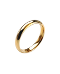 Smooth polished gold-tone band ring with a rounded profile